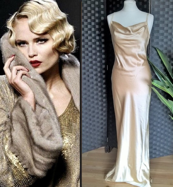 1920s satin dress