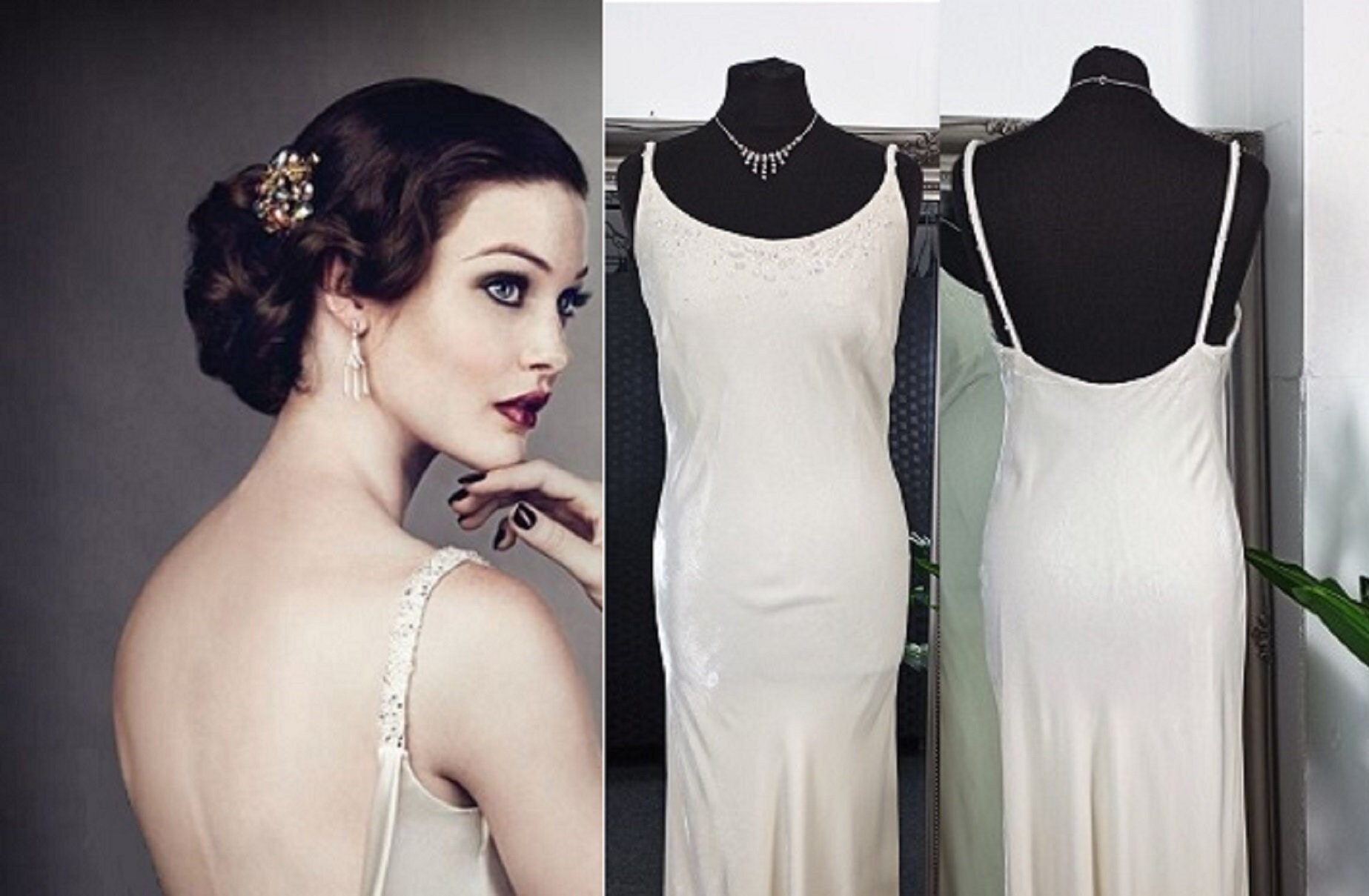 Cream top velvet dress
