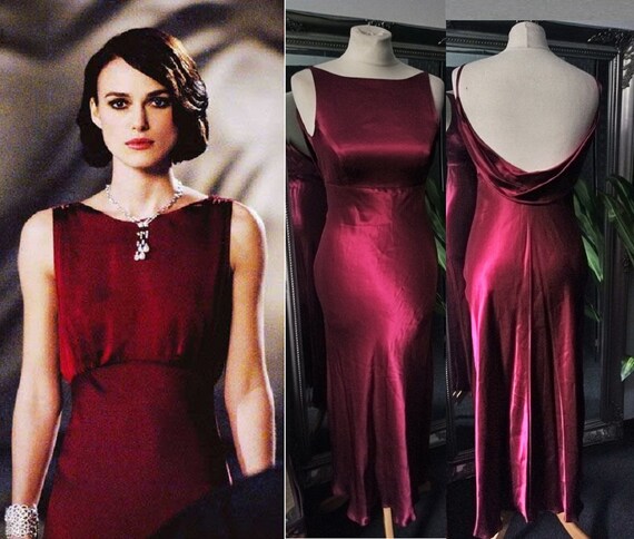 Satin Dress Red Dress Red Satin Dress Cowl Neck