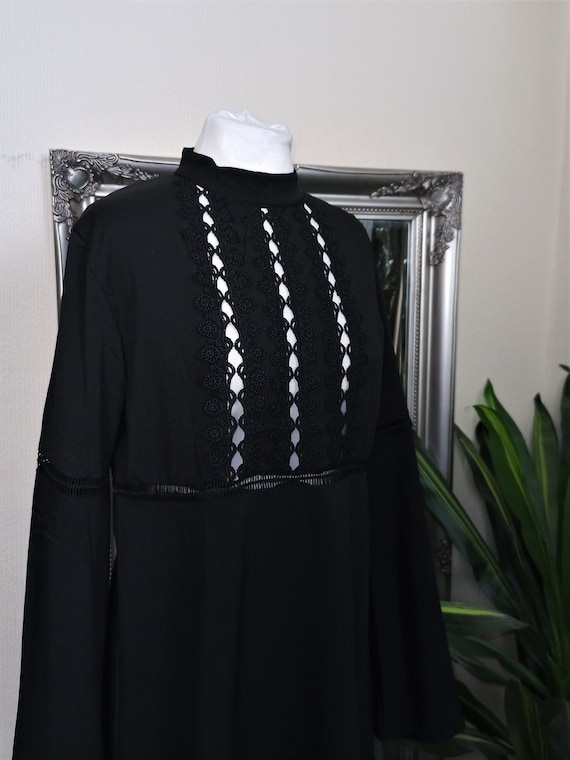 Black Dress  Smock Dress  Tunic Dress  Bell Sleev… - image 5