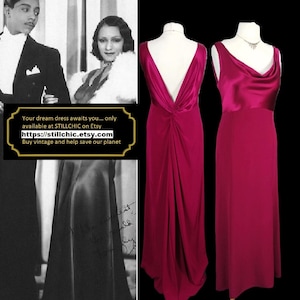Pink Dress  Red Dress  Bias Cut Dress  Cowl Neck Dress  Satin Dress  Prom Dress  Ball Gown  Evening Dress  Maxi Dress  1930s Style Dress