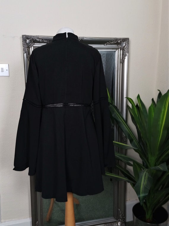 Black Dress  Smock Dress  Tunic Dress  Bell Sleev… - image 8
