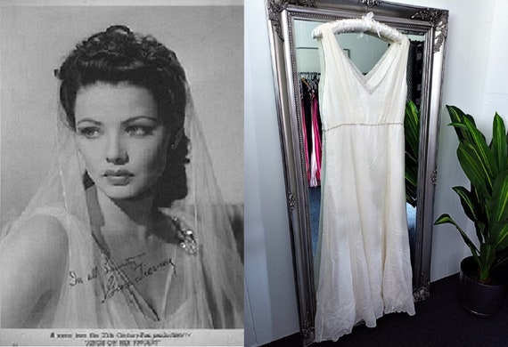 Cream Dress Wedding Dress Vintage Wedding Dress
