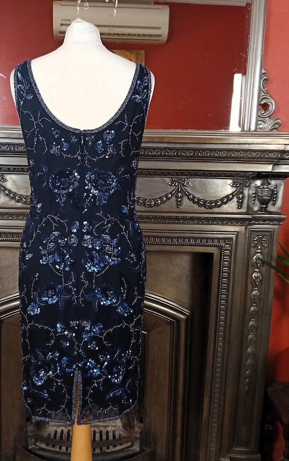 Blue Dress  Beaded Dress  Embellished Dress  Gats… - image 8