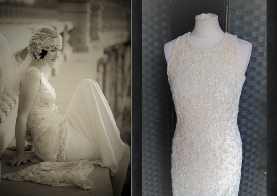 Vintage Wedding Dress 1920s Style Wedding Dress
