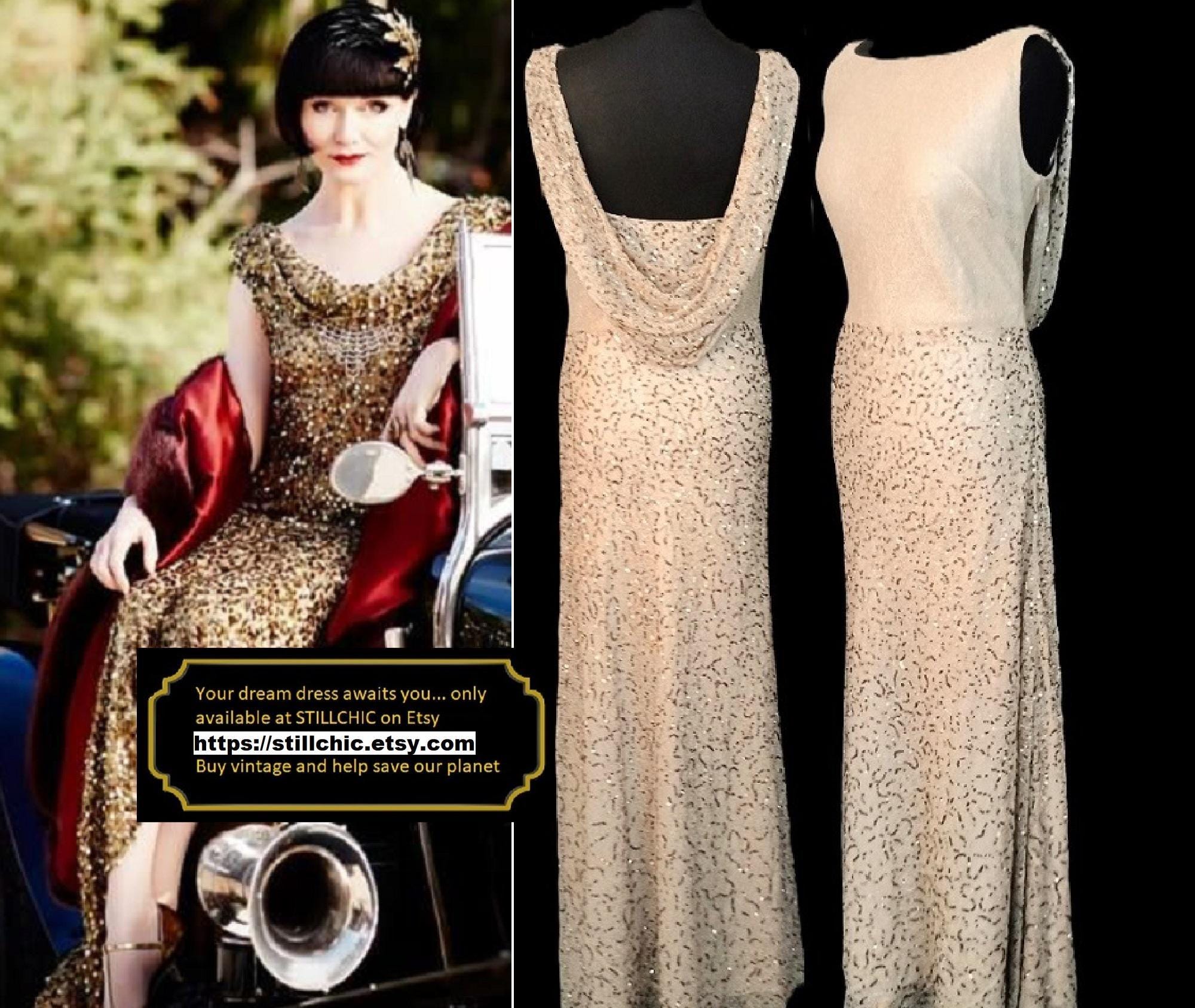 Gold Dress Sequinned Dress Prom Dress Cowl Back Dress Bias Cut Dress Ball  Gown Embellished Dress Gold Sequinned Dress Beaded Dress - Etsy