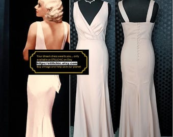 Pink Dress  Prom Dress  Ball Gown  Bias Cut Dress  Blush Pink Dress  Crepe Dress  Maxi Dress  Evening Dress  Pale Pink Dress  Baby Pink