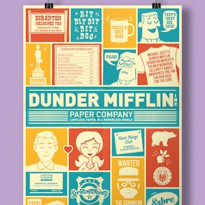 The Office Pam's Dunder Mifflin Logo | Limitless Paper in A Paperless World  | Poster