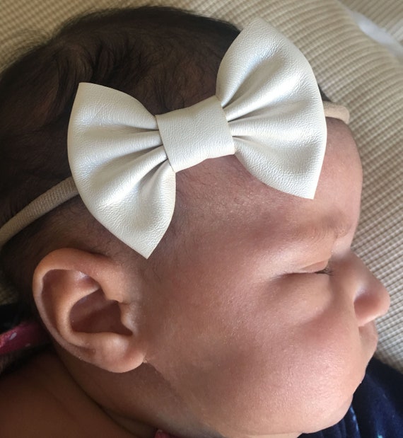 Newborn Headbands Baby Bow Headband Simple Tiny Baby Bow. Etsy