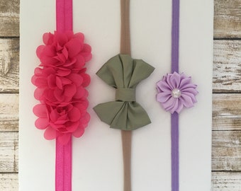 Baby Headbands, Baby Girl Bows, Baby Girl Headbands, Baby Bows, Baby Headband Set, Newborn Headbands, Infant Headbands, Baby Bows