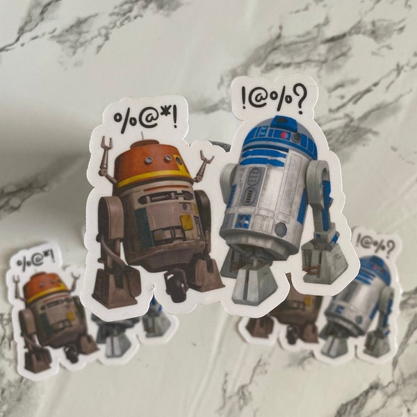 Chopper and R2-D2 Sticker