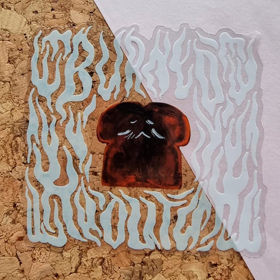 Burned out Toast Transparent Sticker