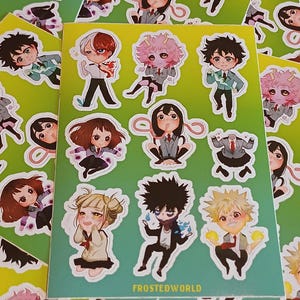 MHA kiss cut sticker sheet