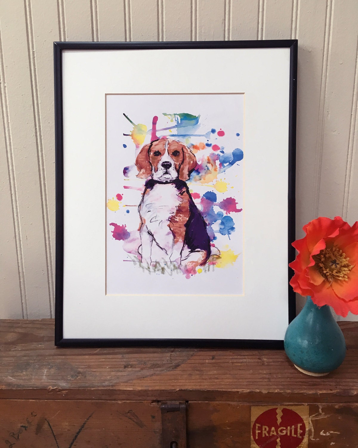 Beagle Art Print Beagle Art Beagle Decor 8x10 Dog Wall Etsy