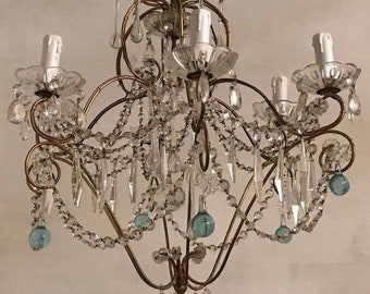 Murano Glass Chandelier, Vintage Crystal Macaroni Beaded Chandelier, Murano Pendant Light, Wiring Comp USA, Free Shipping USA | Etsy Murano Glass Chandelier, Vintage Crystal Macaroni Beaded Chandelier, Murano Pendant Light, Wiring Comp USA, Free Shipping USA | Etsy