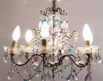 Murano Glass Chandelier, Vintage Crystal Macaroni Beaded Chandelier, Murano Pendant Light, Wiring Comp USA, Free Shipping USA | Etsy Murano Glass Chandelier, Vintage Crystal Macaroni Beaded Chandelier, Murano Pendant Light, Wiring Comp USA, Free Shipping USA | Etsy