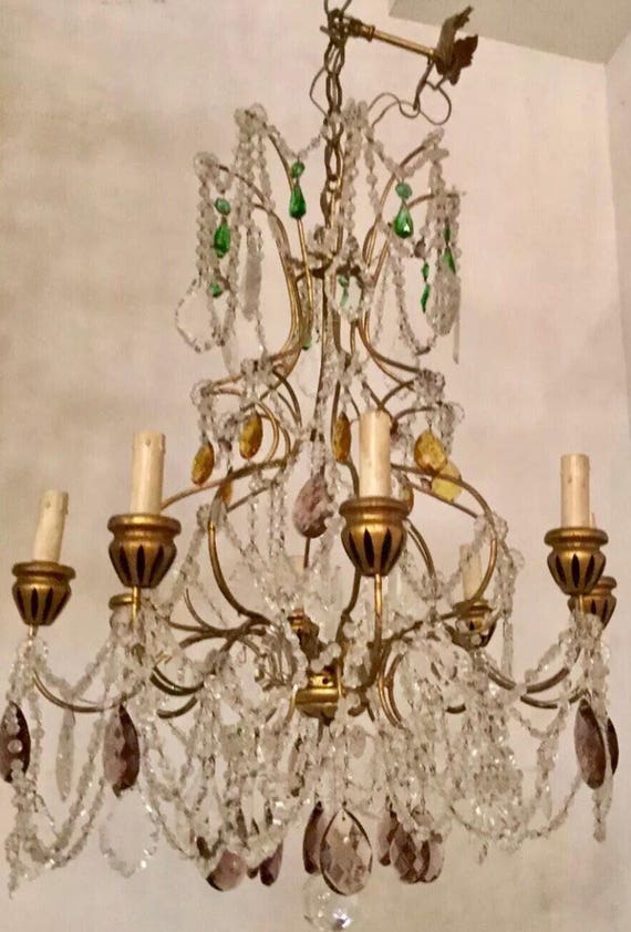 Murano Glass Chandelier, Vintage Crystal Macaroni Beaded Chandelier, Murano Pendant Light, Wiring Comp USA, Free Shipping USA | Etsy Murano Glass Chandelier, Vintage Crystal Macaroni Beaded Chandelier, Murano Pendant Light, Wiring Comp USA, Free Shipping USA | Etsy