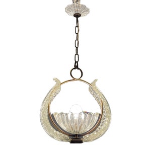 Żyrandol ze szkła Murano w stylu art déco: włoska lampa wisząca w stylu vintage