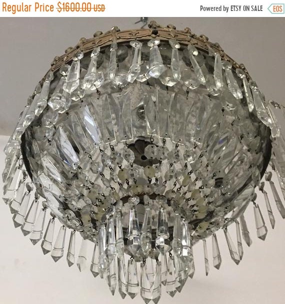Crystal Chandelier Vintage Pendant Light Empire Image 0