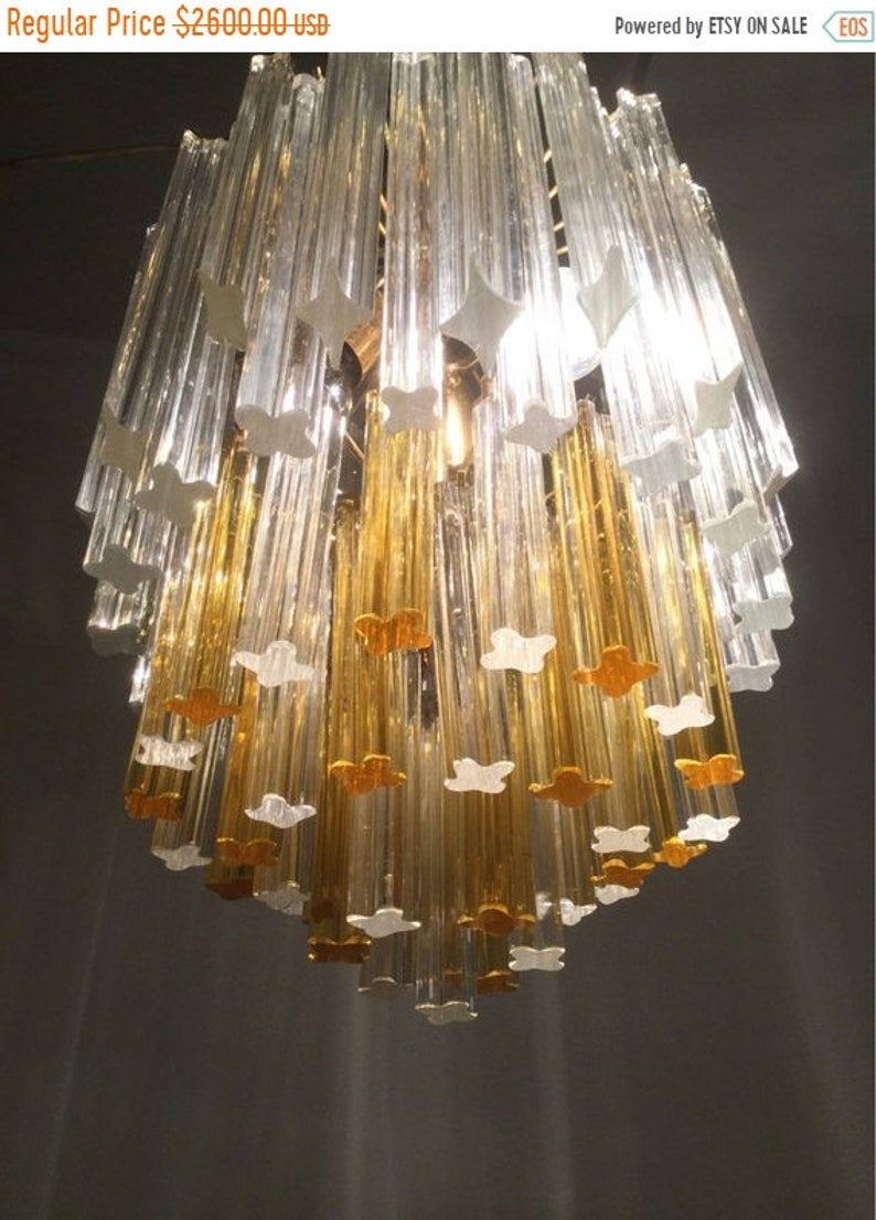 Murano Kronleuchter Original Seltene Venini Murano Triedri Prisma Kronleuchter Aus Kristall Verkabelung Layout Usa Kostenloser Versand Usa