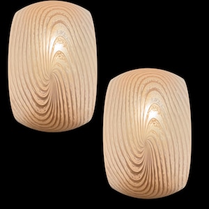 Vintage Murano Wall Lights, Italian Venini Sconces, Set of Two Handblown Pink Murano Glass Light Fixtures, Lamps, Lighting