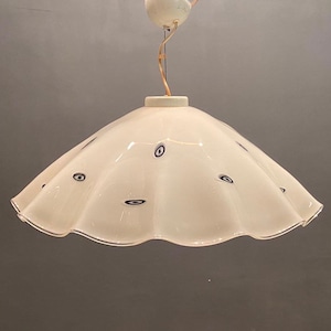 Murano Vintage Light Pendant, Italian Light Fixture, Dining Chandelier, Pendant Light, Frill Lamp