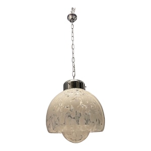 Vintage Murano Glass Mushroom Pendant Light - Italian Hall Light