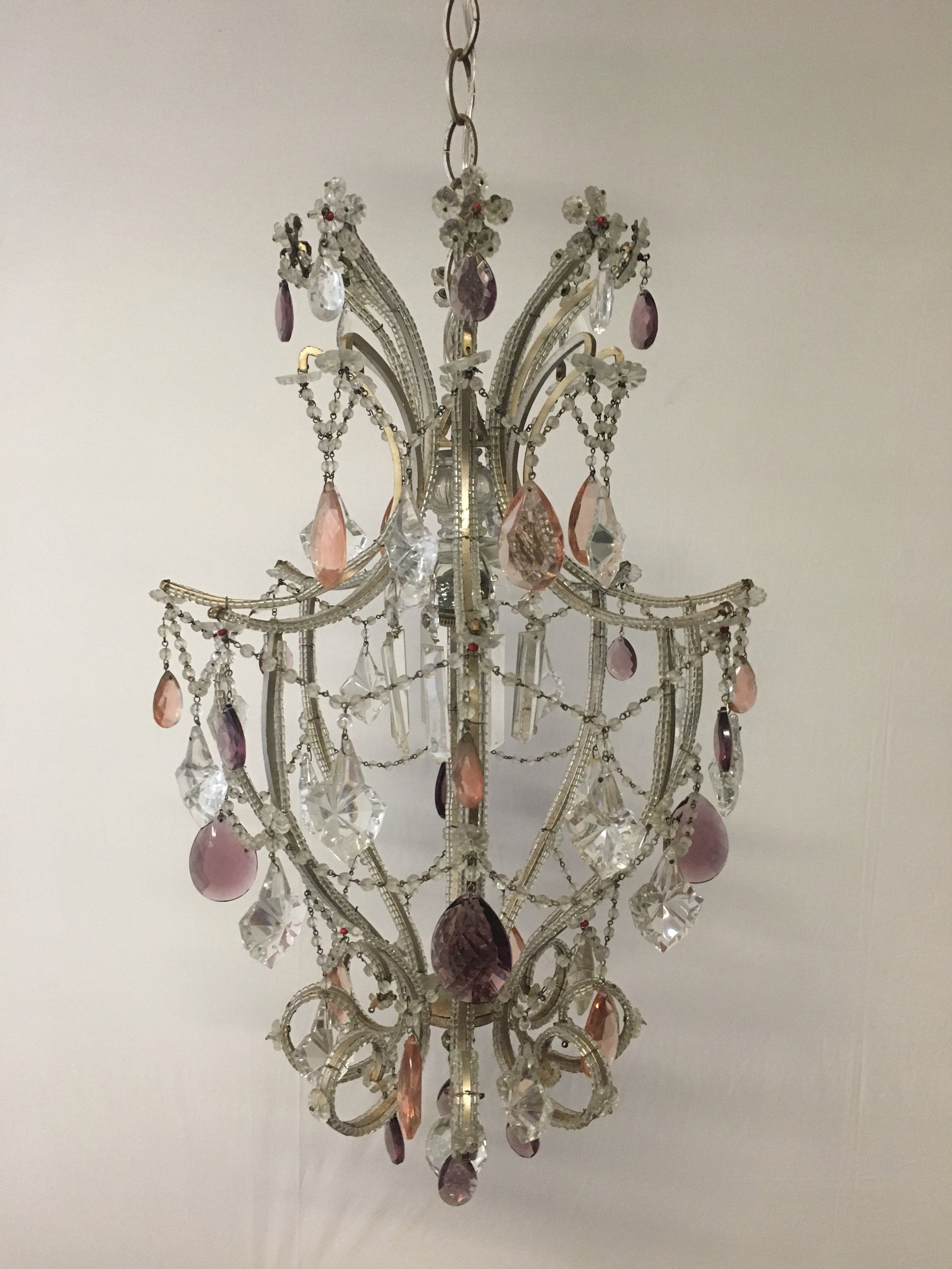 Murano Chandelier Crystal Chandelier Silver Swag Chandelier Etsy UK