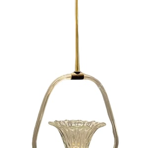 Vintage Murano Barovier Chandelier, Italian Chandelier, Murano Barovier Light Fixture, Wiring Compatible USA, Free Shipping USA
