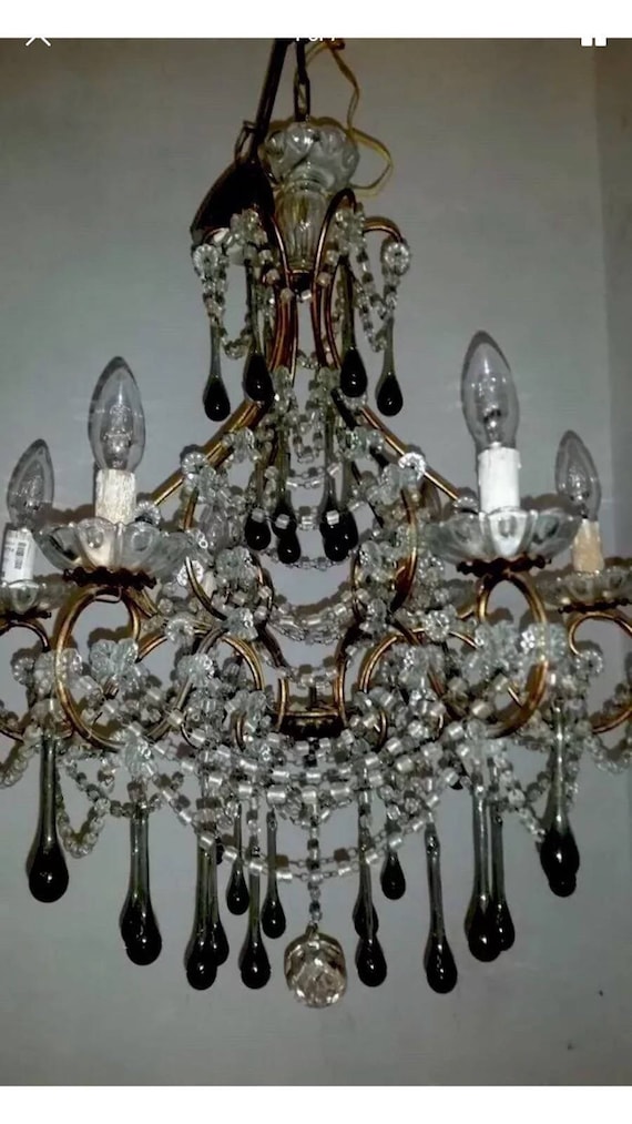 Murano Glass Chandelier, Vintage Crystal Macaroni Beaded Chandelier, Murano Pendant Light, Wiring Comp USA, Free Shipping USA | Etsy Murano Glass Chandelier, Vintage Crystal Macaroni Beaded Chandelier, Murano Pendant Light, Wiring Comp USA, Free Shipping USA | Etsy