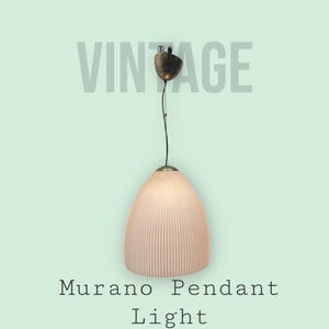 Vintage Pink Murano Glass Pendant Light - Mid-Century Italian Chandelier