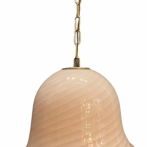 Vintage Pink Murano Glass Pendant Light - Mid-Century Italian Chandelier