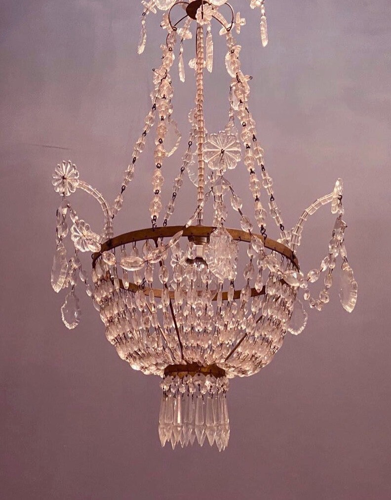 Rare Vintage Crystal Chandelier Empire Chandelier Antique Etsy UK