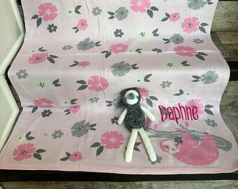 Personalized Embroidered Baby Shower Gift Blanket