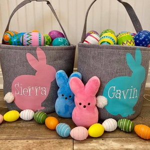 Easter Basket, personalized easter basket, embroidered easter basket, boys easter basket, girls easter basket, bunny basket, easter bunny