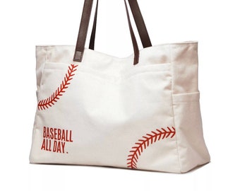 baseball tote bag for moms