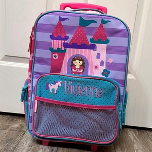 Girls Suitcase, Personalized Rolling Luggage for Girls, Stephen Joseph, Toddler Travel Bag, Children&#39;s Rolling  Princess Luggage