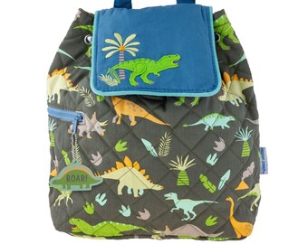 Quilted Dino Backpack for baby, Dino Backpack, Stephen Joseph, Preschool Backpack, Pre-K Backpack, small boy backpack, quilted backpack