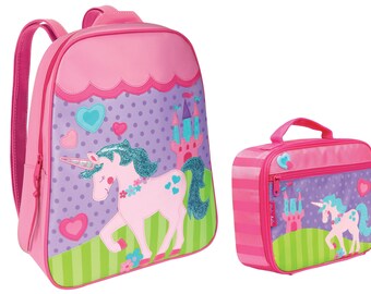 unicorn backpack with lunchbox