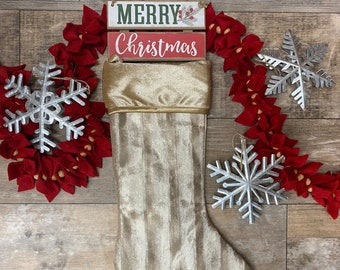 Gold Velvet christmas stocking, embroider gold velvet christmas stocking, personalize gold stocking, elegant gold stocking, family stocking