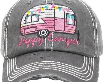 Happy Camper Hat - Etsy
