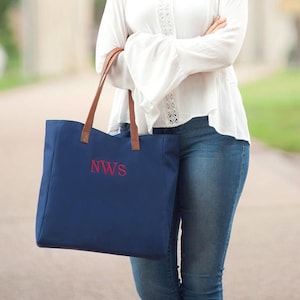 Navy Tote, Navy Game Day Tote, Navy Tailgate Tote, Monogram Navy Tote, Personalized Navy Tote Bag, Tote Bag with Monogram, Teacher tote