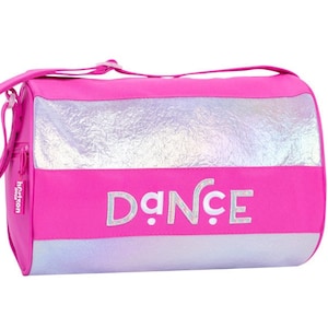 Embroidered Shimmer Dancer Duffle bag, Dance Gift, girls dance duffle, Personalize Girl Dance duffle, girl personalized gift