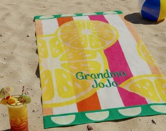 Personalized Adult Cabana Beach Towel, Monogrammed Beach Towel, Pool Towel, Personalized Towel, Bridesmaid Gift, Adult gift, Easter Gift