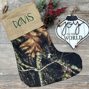 Personalized Embroidered Camouflage Camo Hunting Christmas Stocking