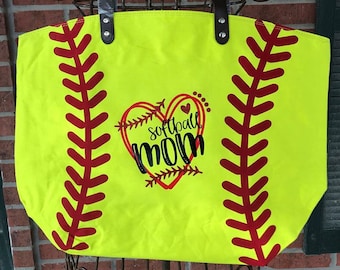 Softball Tote Etsy