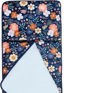 Wildflower Bloom Plush Nap Mat, nap mat, personalized nap mat, day care nap mat, preschool nap mat, toddler nap mat