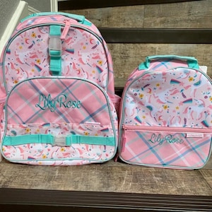 Monogrammed unicorn backpack clearance