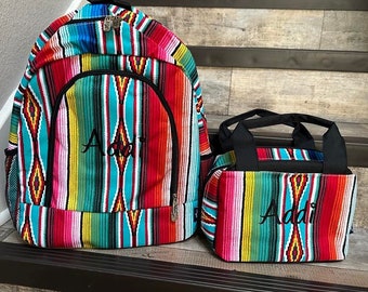 Large Southwest Serape Backpack, Monogram serape backpack, personalized backpack, serape backpack