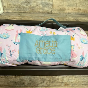 Stephen Joseph Princess nap mat, Princess nap mat, personalized girl nap mat, preschool nap mat, pre-k nap mat, pink nap mat, girl nap mat